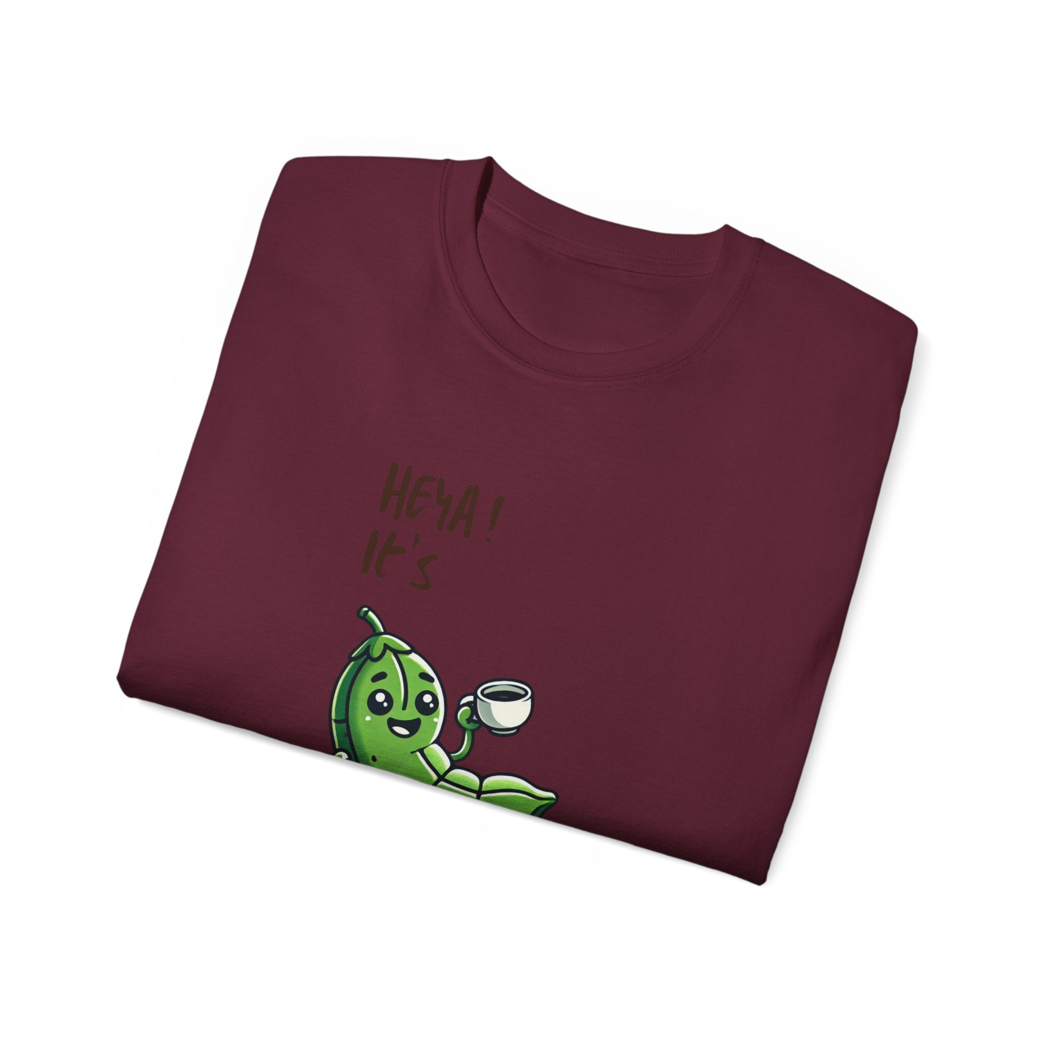 Pea Relaxing Tee — "Heya! It's A Long Time..." Funny Vegetable Graphic Shirt