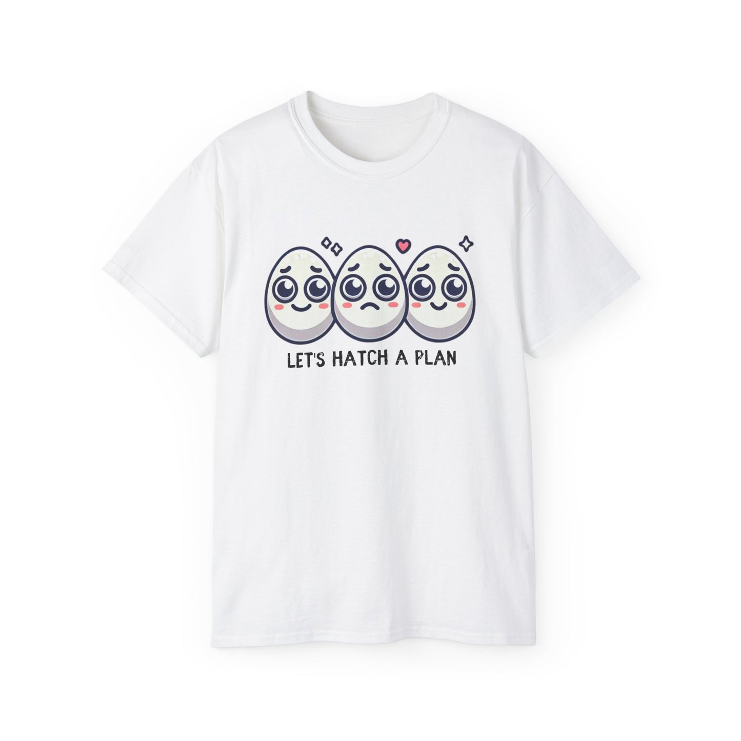 Let's Hatch a Plan Tee — Cute Egg Trio Graphic T-Shirt