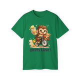 Cute Monkey on Bicycle T‑Shirt — "Oh My Love!" Graphic Tee