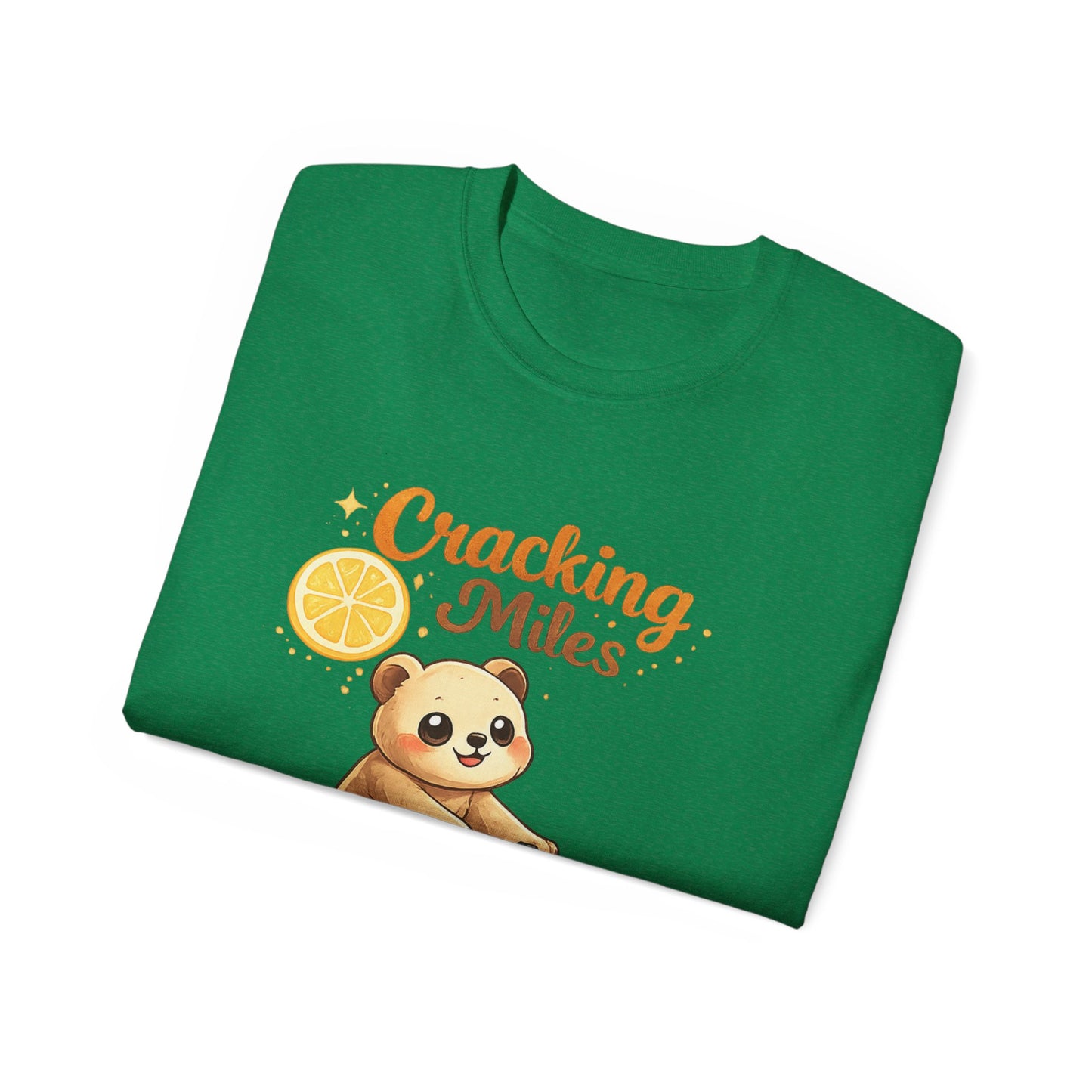Cracking Miles Cute Bear on Bicycle T‑Shirt