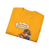 T-Shirt — 'Am I the Cutest Monkey Around?' Cute Monkey & Teddy Graphic Tee