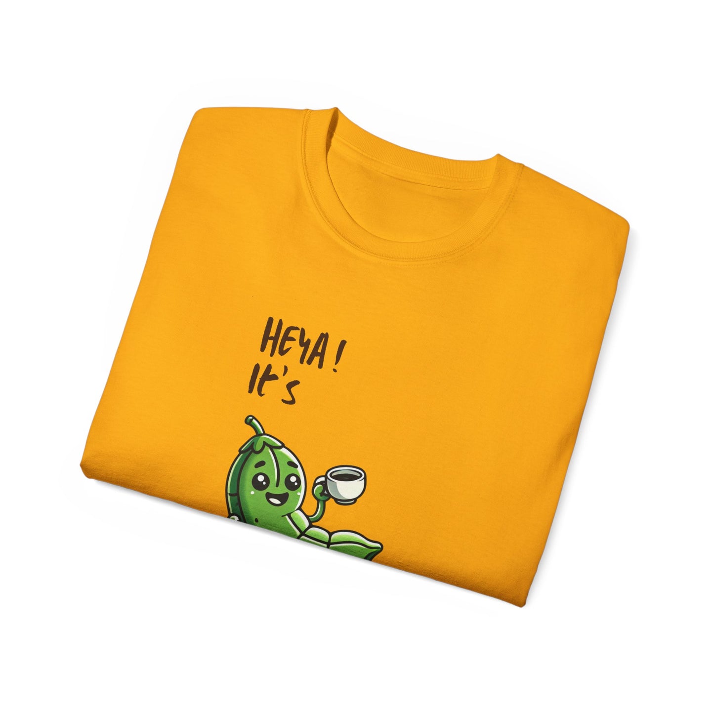 Pea Relaxing Tee — "Heya! It's A Long Time..." Funny Vegetable Graphic Shirt