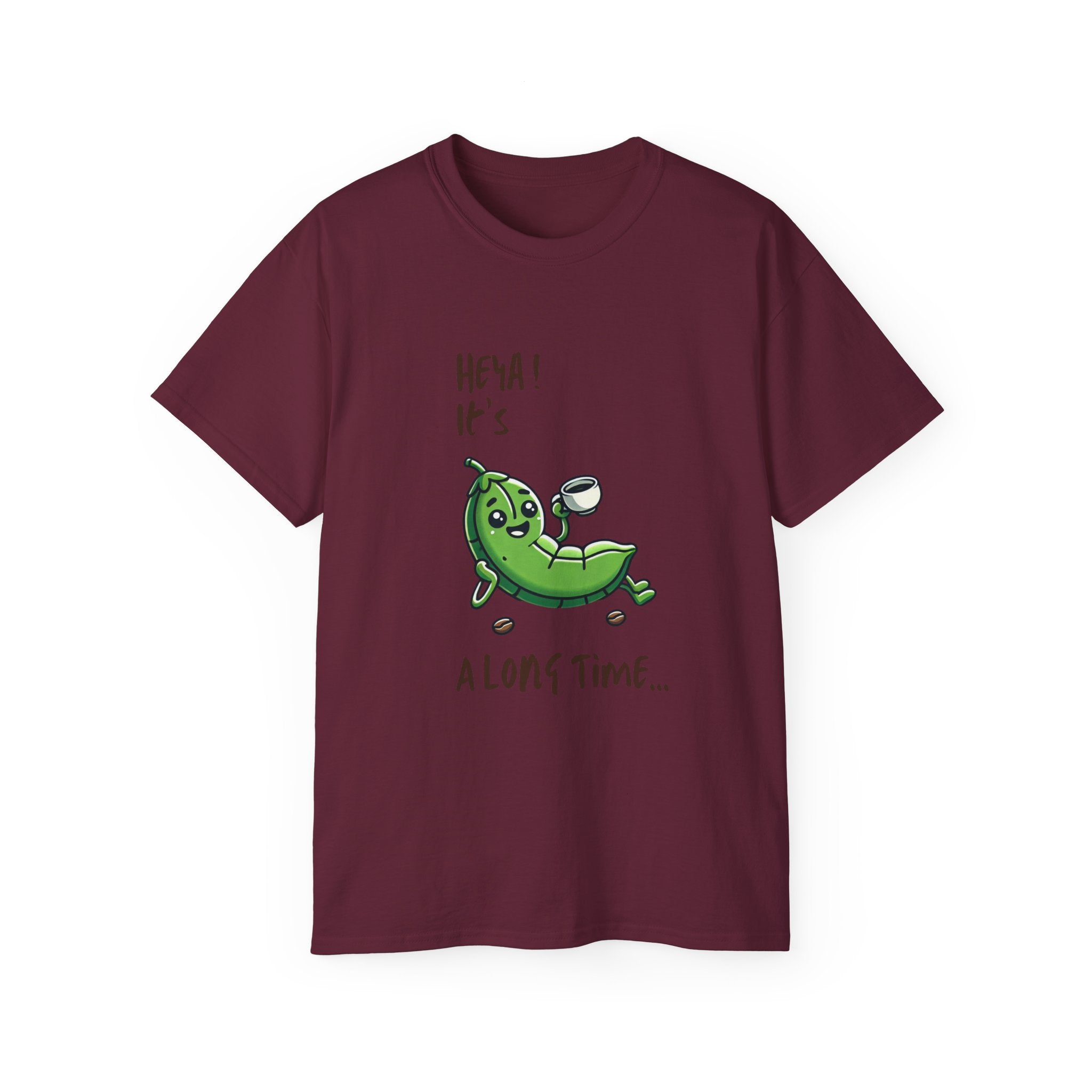 Pea Relaxing Tee — "Heya! It's A Long Time..." Funny Vegetable Graphic Shirt