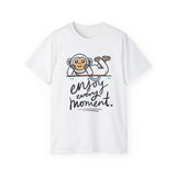 Enjoy Every Moment Tee — Cute Relaxing Monkey Graphic T-Shirt