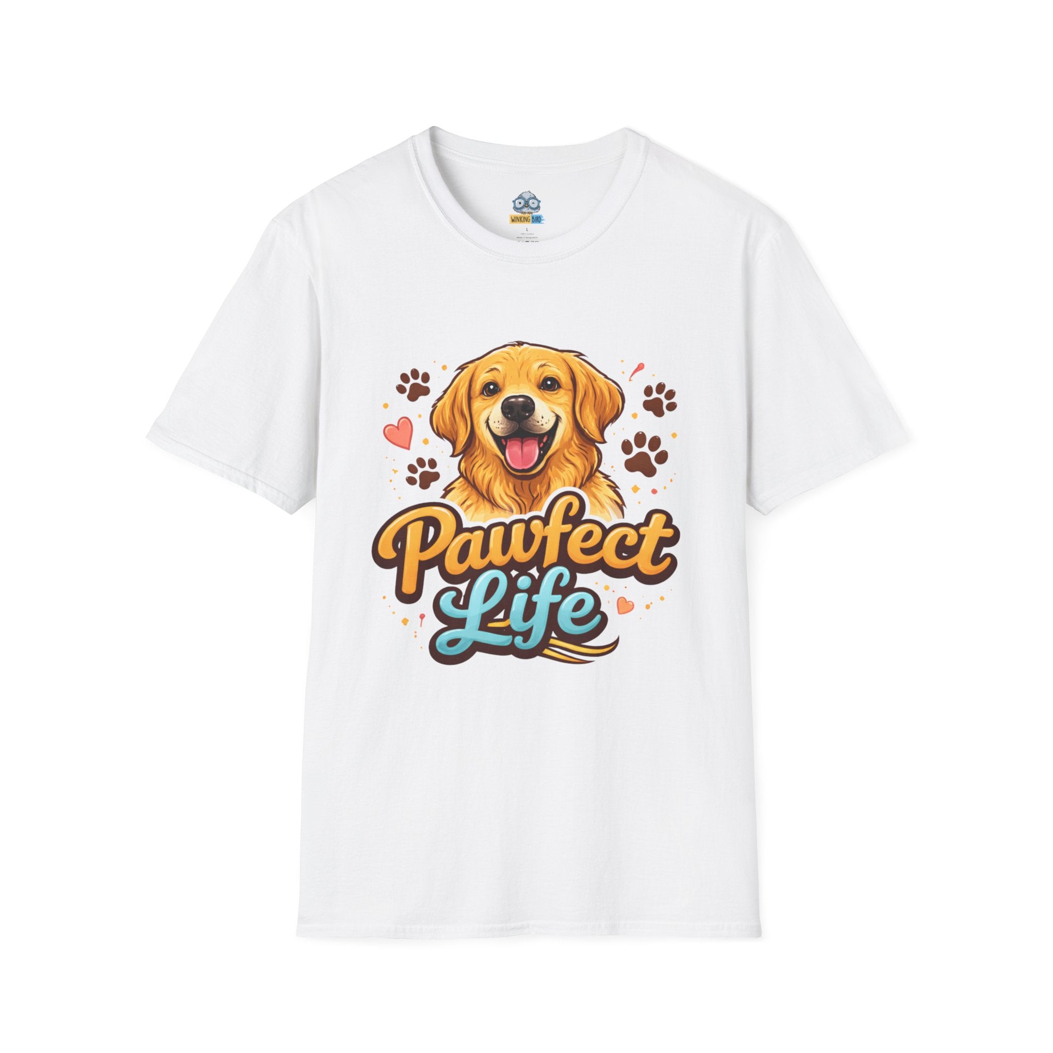 T-Shirt — "Pawfect Life" Golden Retriever Graphic Tee