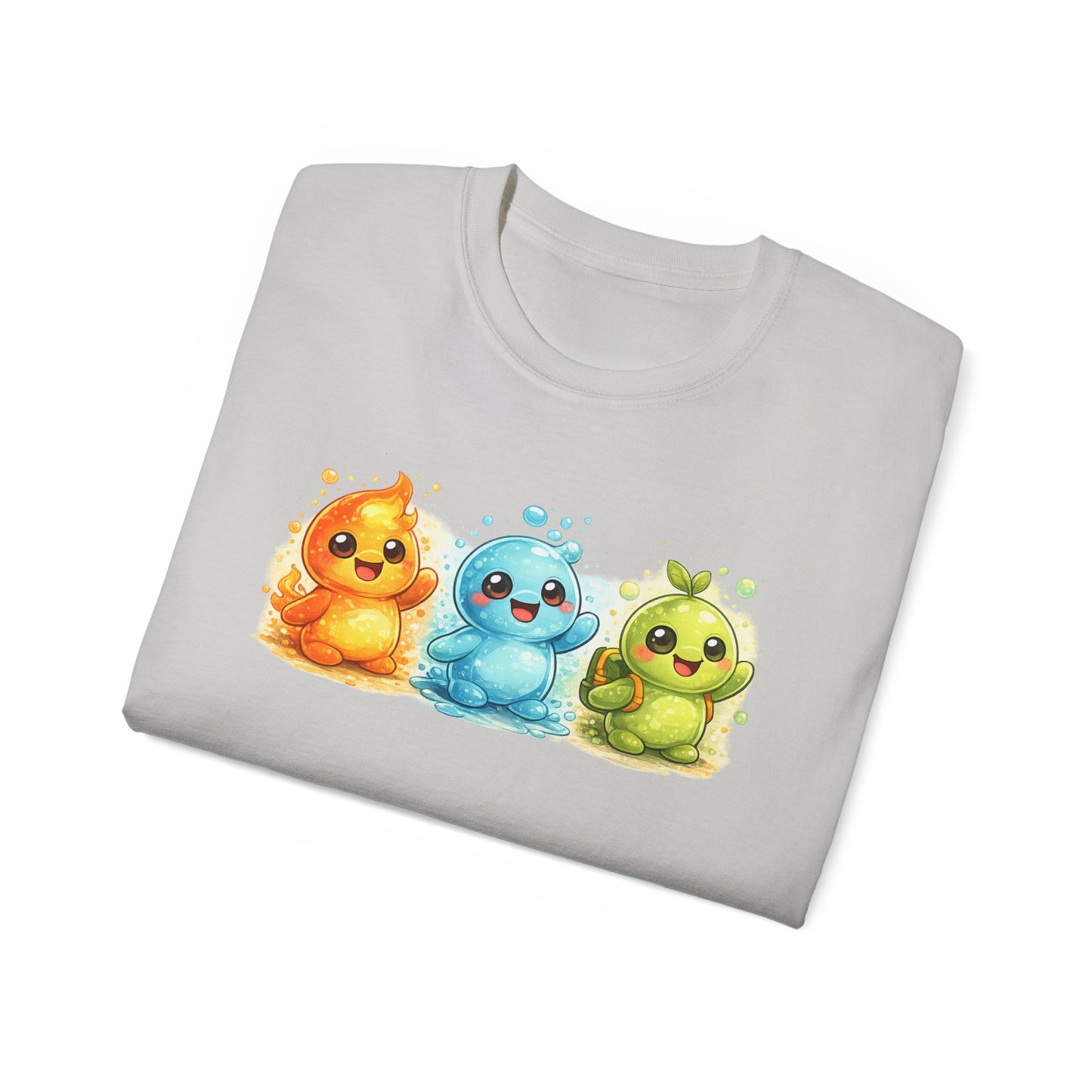 Cute Trio Slime Tee — Colorful Kawaii Slime Characters T-Shirt