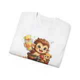 Cute Hedgehog Riding Bike T‑Shirt — Adorable Cartoon Animal Tee (With Teddy)