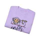 Enjoy Every Moment Tee — Cute Relaxing Monkey Graphic T-Shirt