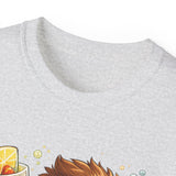 Cute Hedgehog Riding Bike T‑Shirt — Adorable Cartoon Animal Tee (With Teddy)
