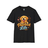 T-Shirt — "Pawfect Life" Golden Retriever Graphic Tee