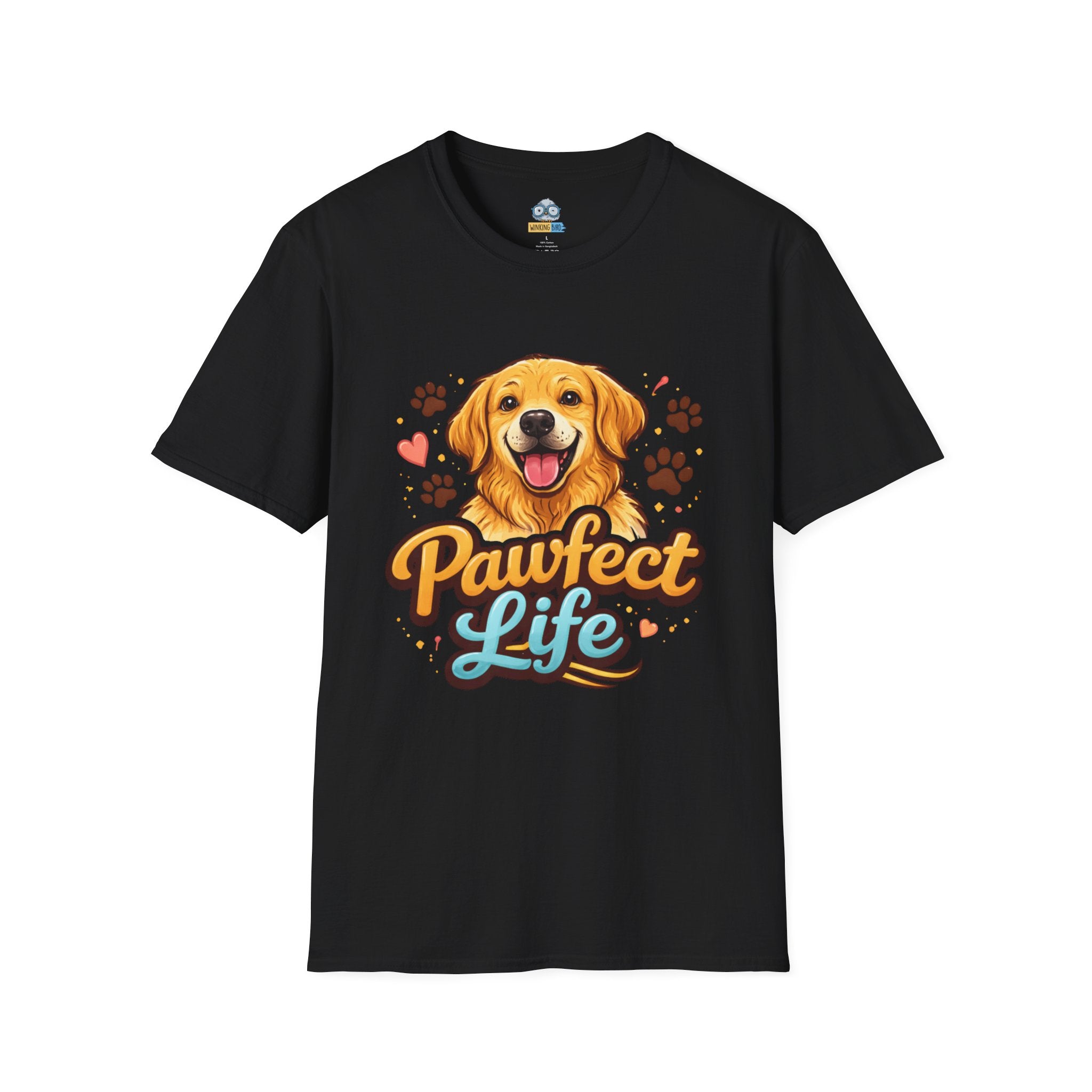 T-Shirt — "Pawfect Life" Golden Retriever Graphic Tee
