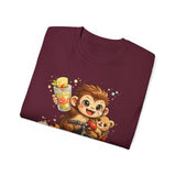 Cute Hedgehog Riding Bike T‑Shirt — Adorable Cartoon Animal Tee (With Teddy)