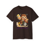 Cute Monkey on Bicycle T‑Shirt — "Oh My Love!" Graphic Tee