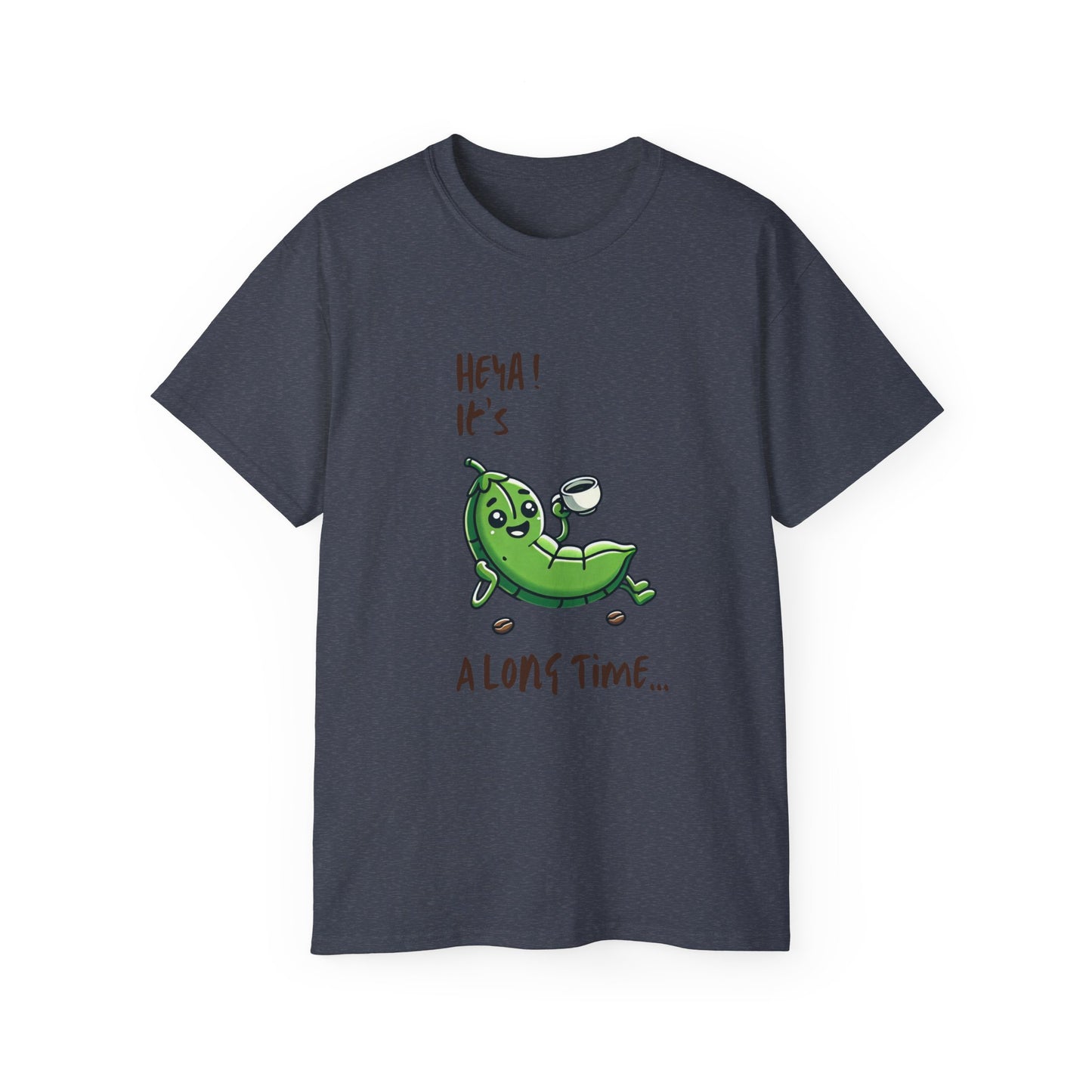 Pea Relaxing Tee — "Heya! It's A Long Time..." Funny Vegetable Graphic Shirt