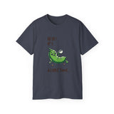Pea Relaxing Tee — "Heya! It's A Long Time..." Funny Vegetable Graphic Shirt