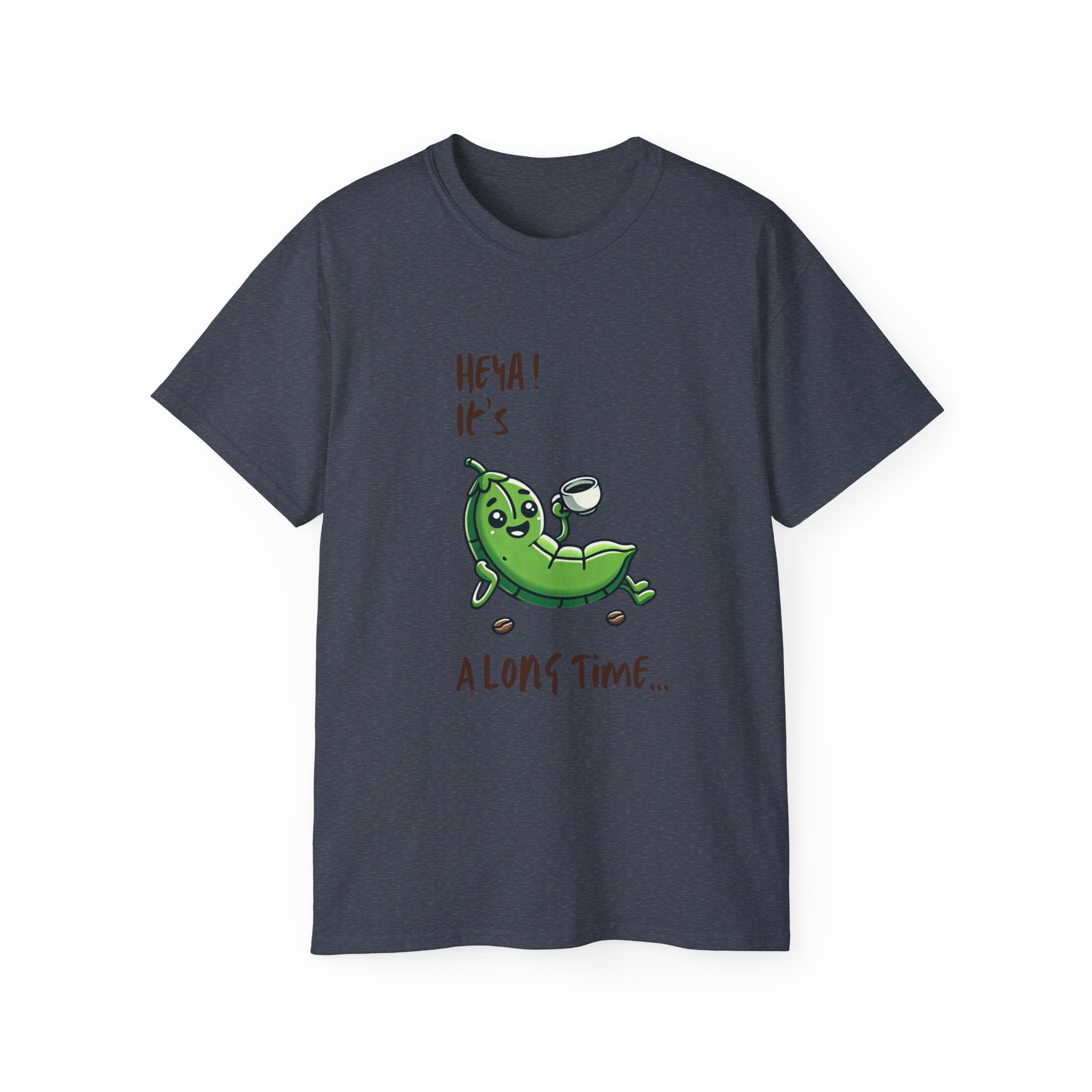 Pea Relaxing Tee — "Heya! It's A Long Time..." Funny Vegetable Graphic Shirt