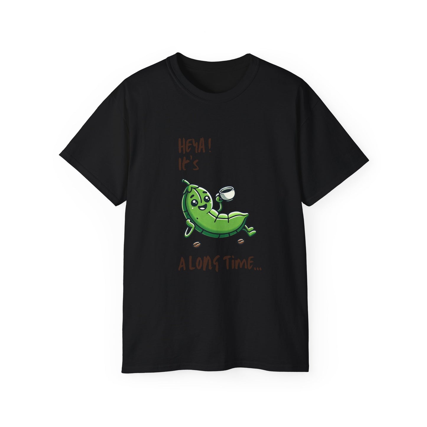 Pea Relaxing Tee — "Heya! It's A Long Time..." Funny Vegetable Graphic Shirt