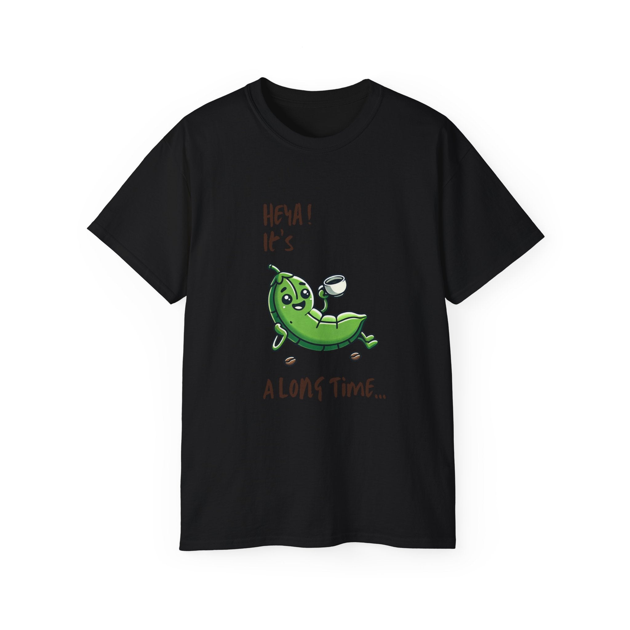 Pea Relaxing Tee — "Heya! It's A Long Time..." Funny Vegetable Graphic Shirt