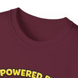 Powered by Bananas Tee — Cute Surfing Monkey & Teddy Graphic Shirt