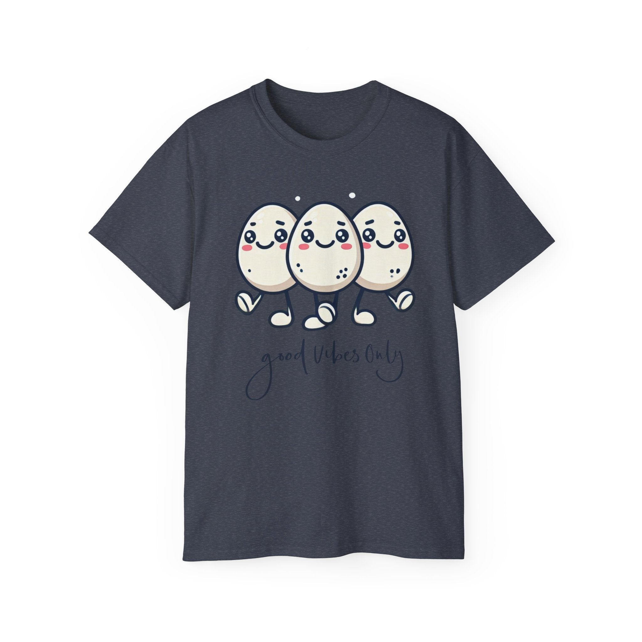 Cute Egg Friends T‑Shirt — "Good Vibes Only" Kawaii Tee