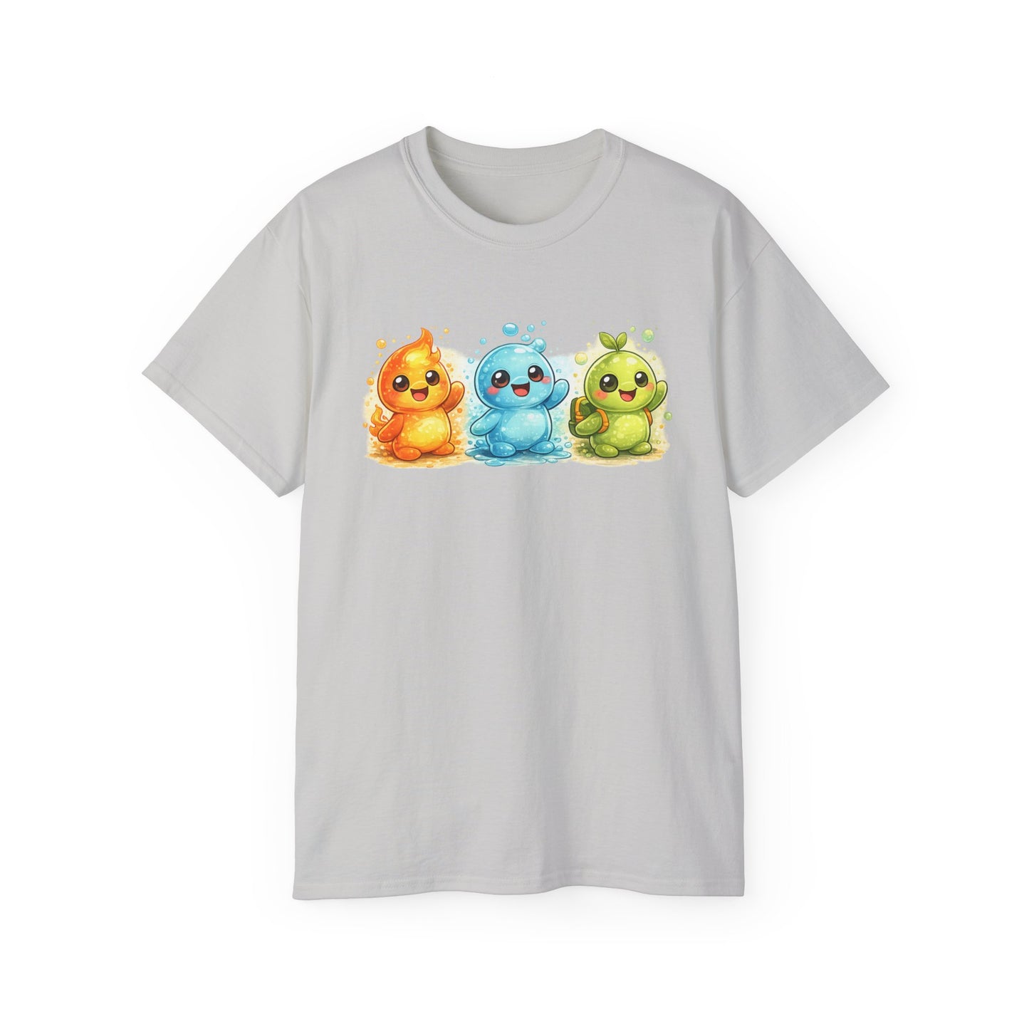 Cute Trio Slime Tee — Colorful Kawaii Slime Characters T-Shirt