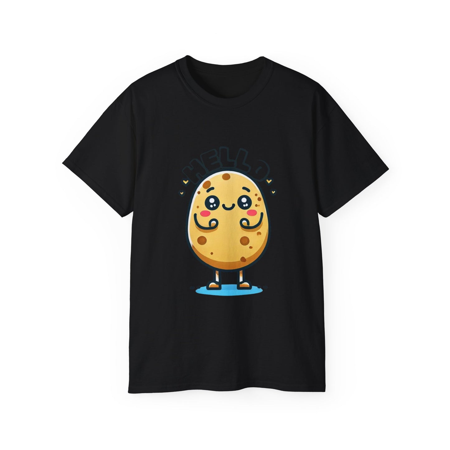 Hello Potato Cute Kawaii Tee — Funny Cartoon Veggie Shirt
