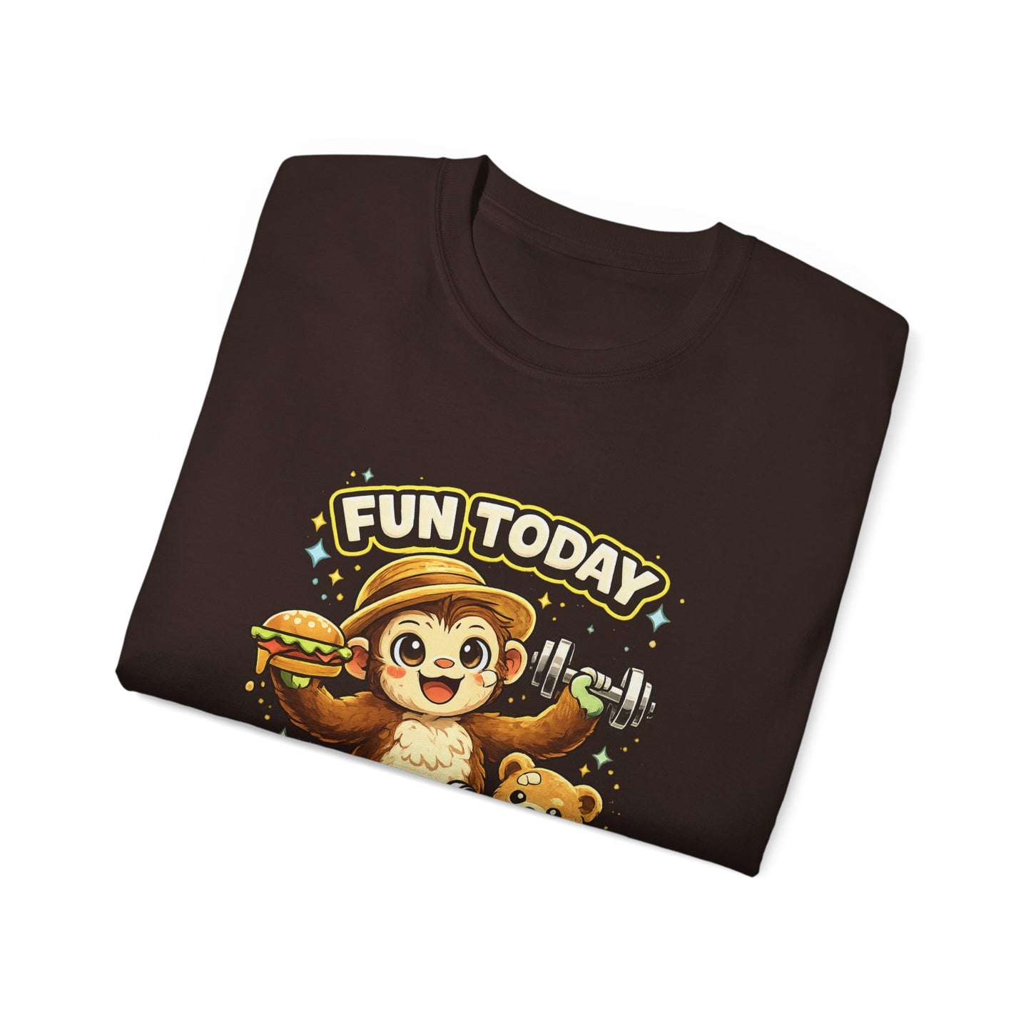 T-Shirt — “Fun Today, Fit Tomorrow” Sloth Workout Graphic Tee