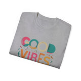 Good Vibes Only T-Shirt — Colorful Positive Message Tee