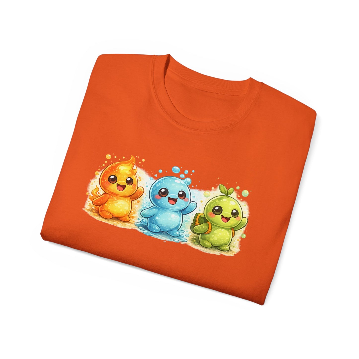 Cute Trio Slime Tee — Colorful Kawaii Slime Characters T-Shirt