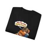 T-Shirt — 'Am I the Cutest Monkey Around?' Cute Monkey & Teddy Graphic Tee