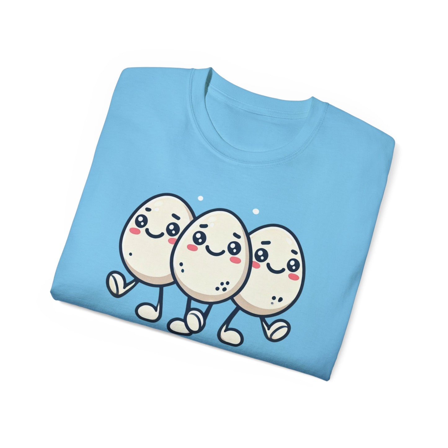 Cute Egg Friends T‑Shirt — "Good Vibes Only" Kawaii Tee