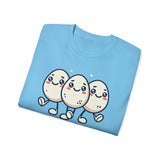 Cute Egg Friends T‑Shirt — "Good Vibes Only" Kawaii Tee