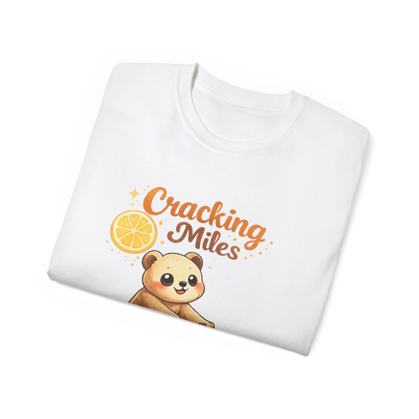 Cracking Miles Cute Bear on Bicycle T‑Shirt