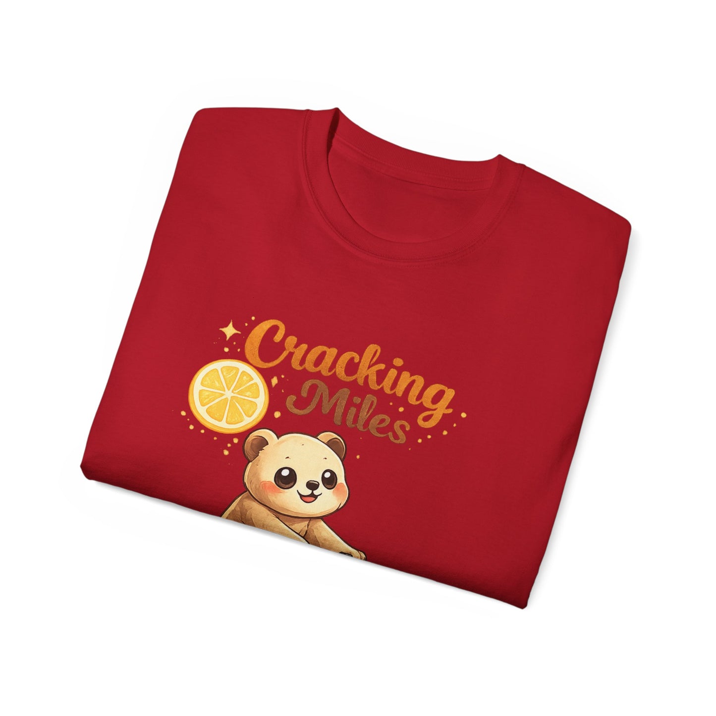 Cracking Miles Cute Bear on Bicycle T‑Shirt