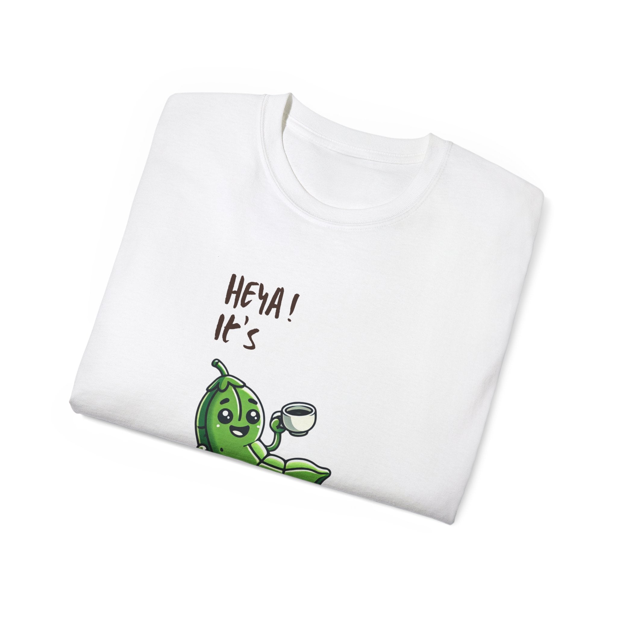 Pea Relaxing Tee — "Heya! It's A Long Time..." Funny Vegetable Graphic Shirt