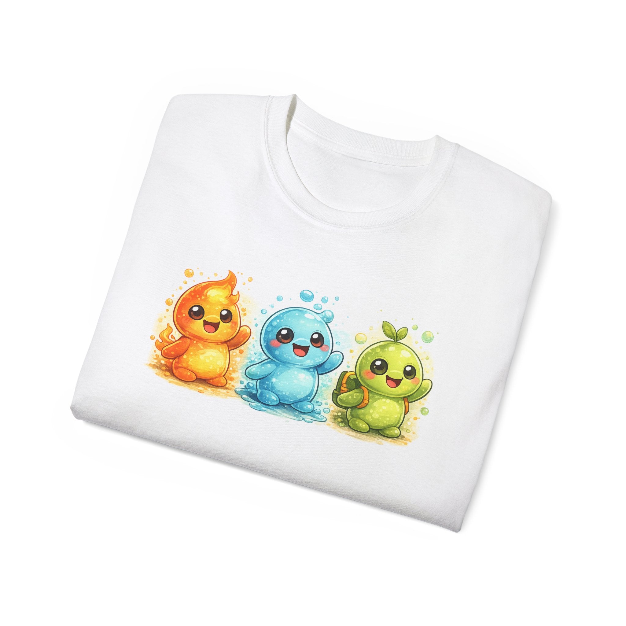 Cute Trio Slime Tee — Colorful Kawaii Slime Characters T-Shirt