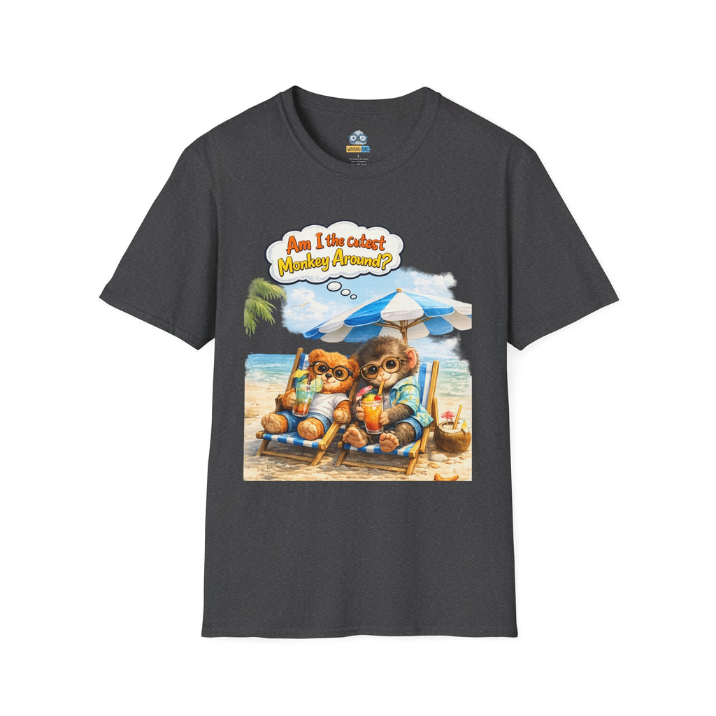 Beach Vacation T-Shirt — 'Am I the Cutest Monkey Around?' Summer Graphic Tee