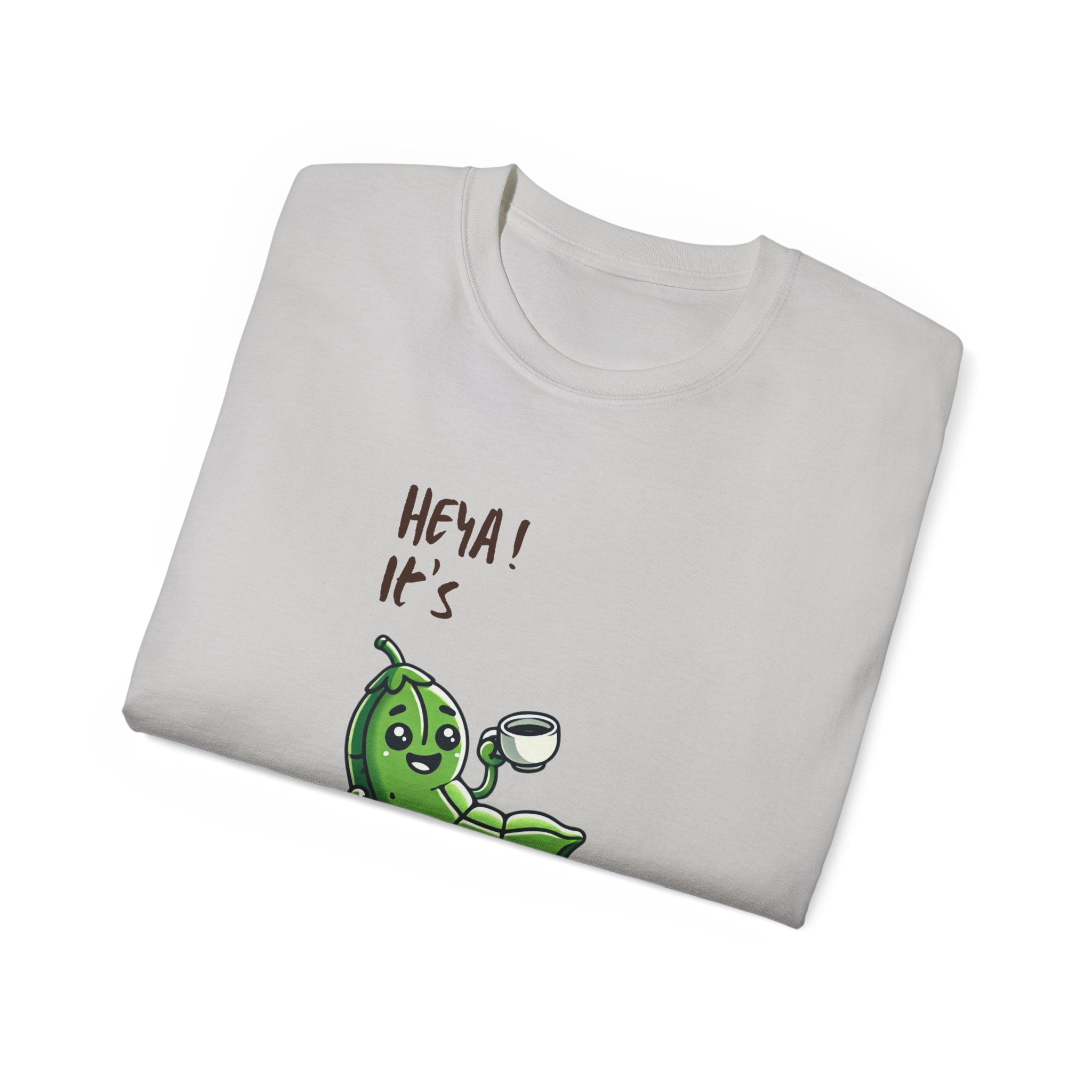 Pea Relaxing Tee — "Heya! It's A Long Time..." Funny Vegetable Graphic Shirt