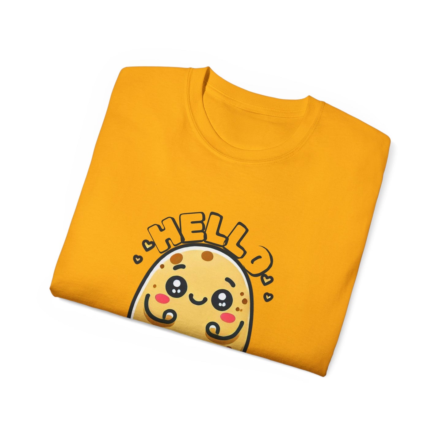 Hello Potato Cute Kawaii Tee — Funny Cartoon Veggie Shirt