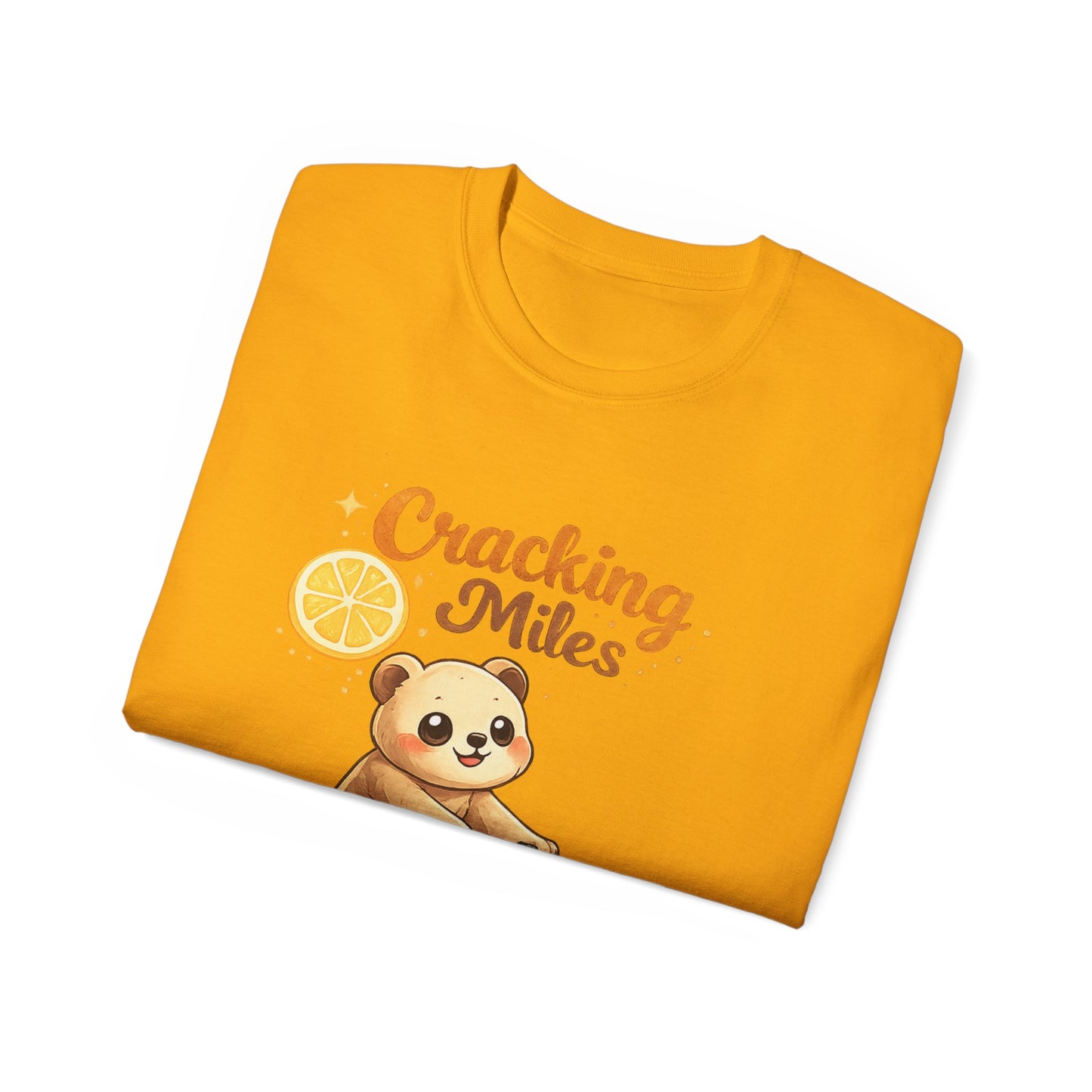 Cracking Miles Cute Bear on Bicycle T‑Shirt