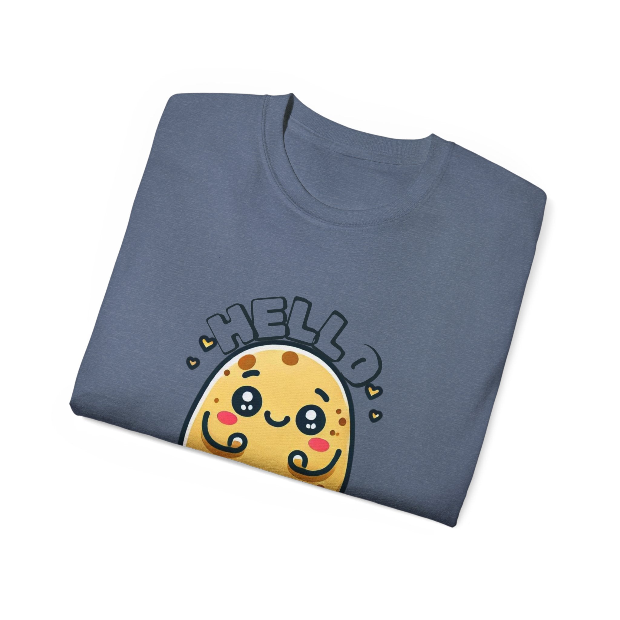 Hello Potato Cute Kawaii Tee — Funny Cartoon Veggie Shirt