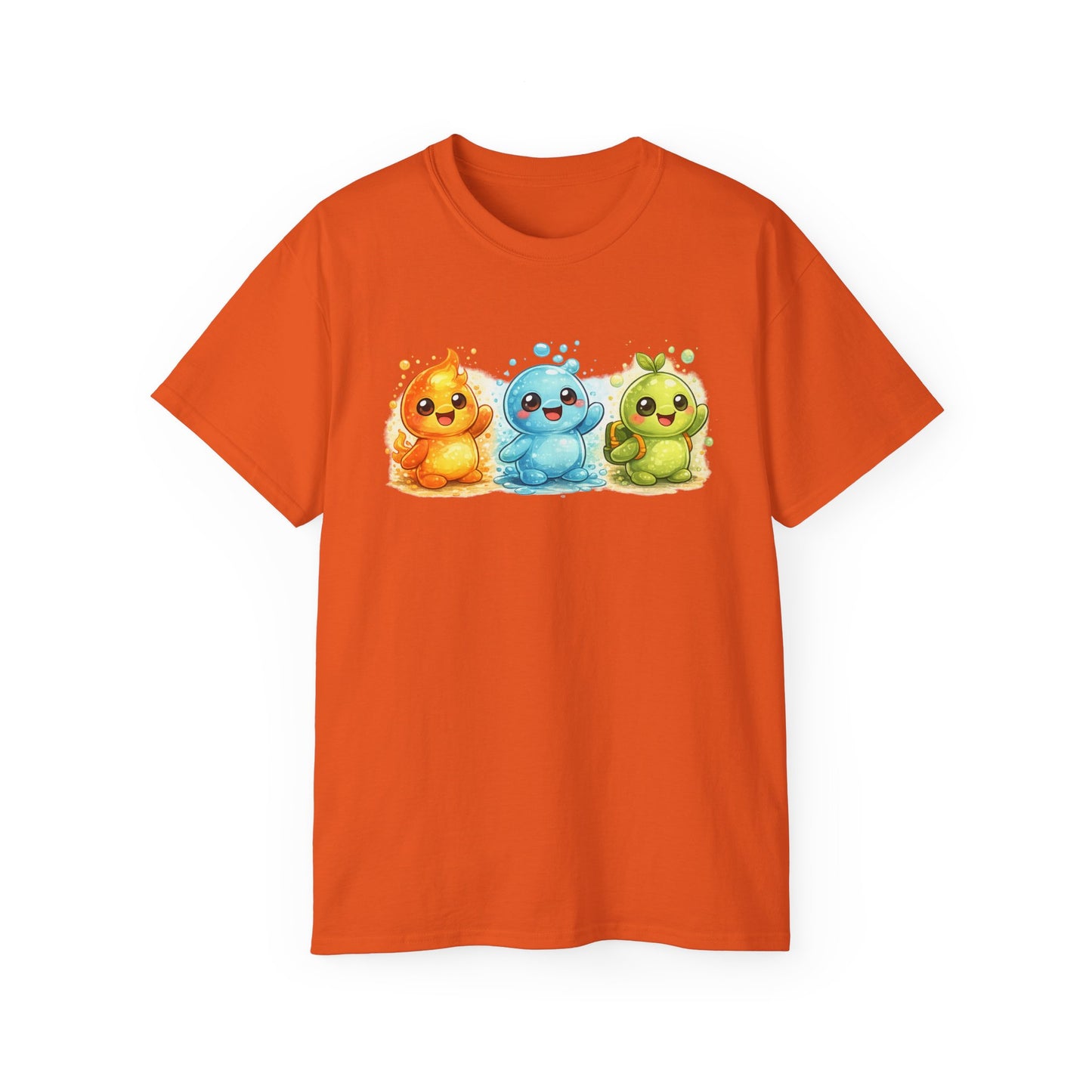 Cute Trio Slime Tee — Colorful Kawaii Slime Characters T-Shirt