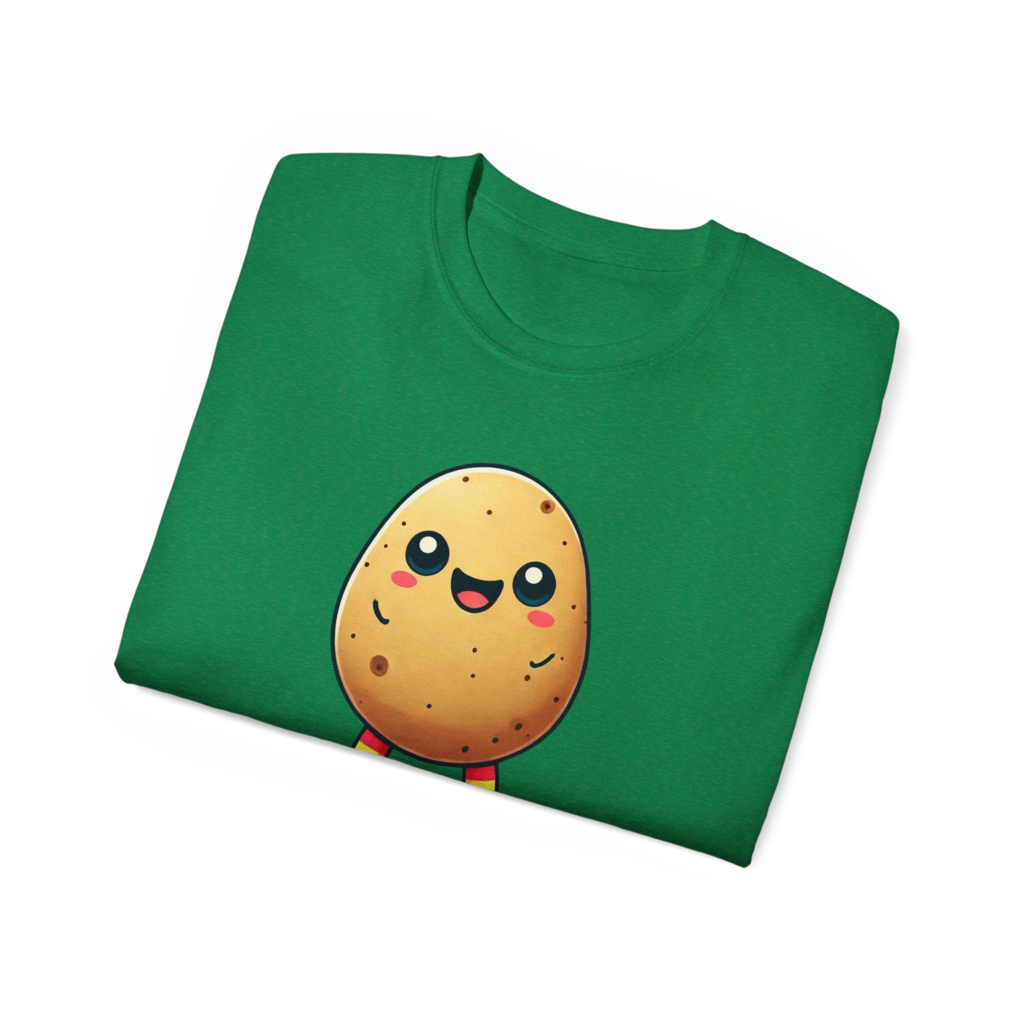 Potato Character T‑Shirt — Cute Kawaii 'Hello!' Tee