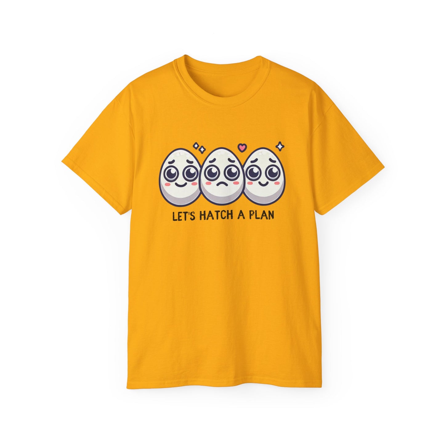 Let's Hatch a Plan Tee — Cute Egg Trio Graphic T-Shirt