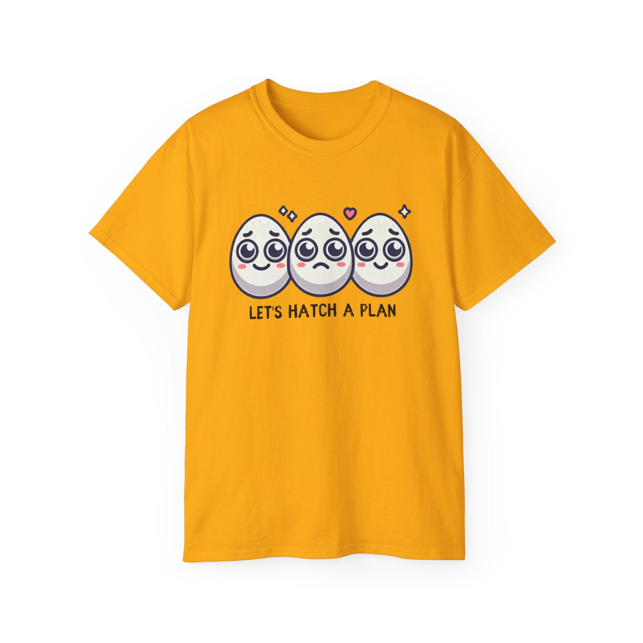 Let's Hatch a Plan Tee — Cute Egg Trio Graphic T-Shirt