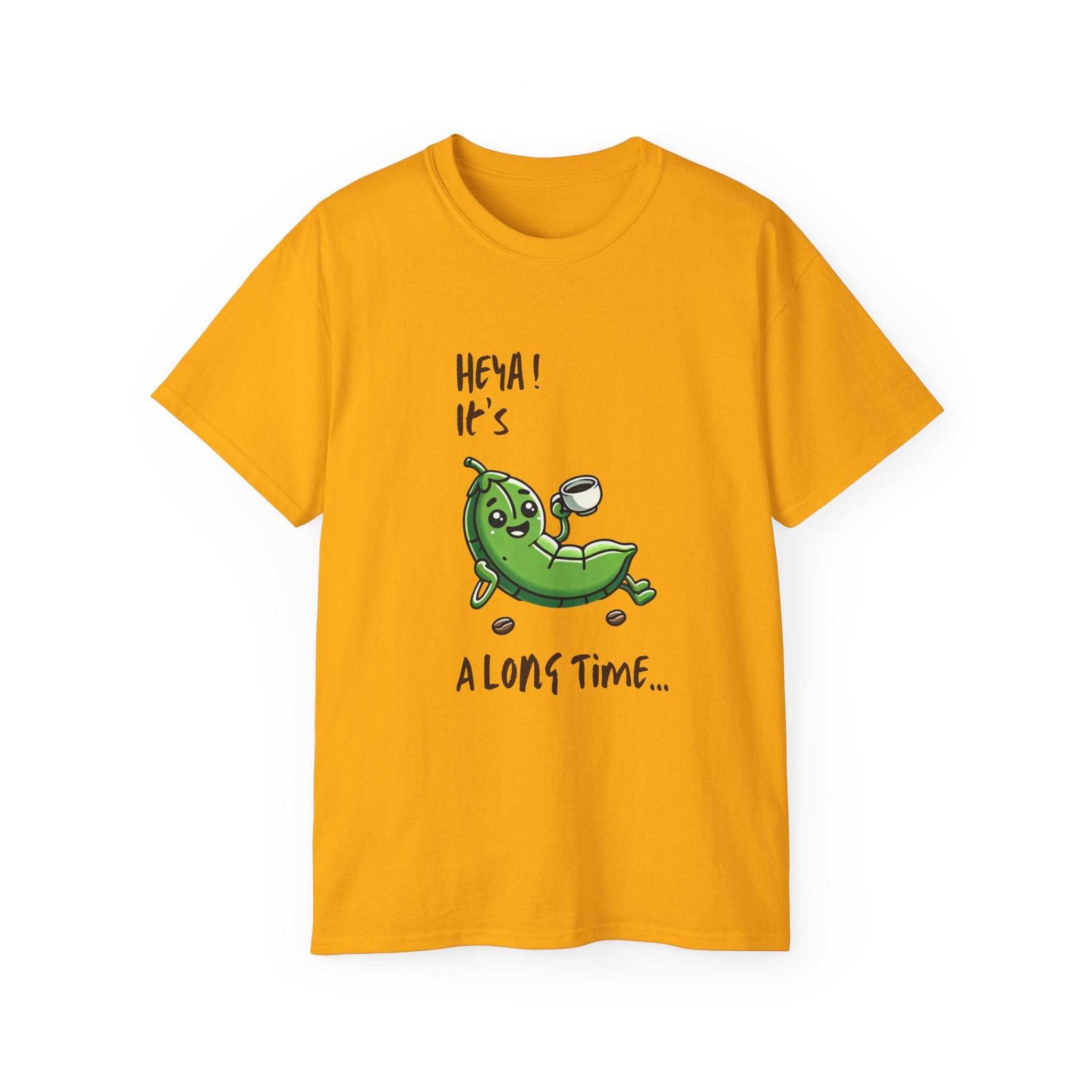 Pea Relaxing Tee — "Heya! It's A Long Time..." Funny Vegetable Graphic Shirt